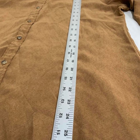 Vintage White Stag "Sweet Tea" Faux Suede Shacket / Button Down L oversized - Picture 4 of 7